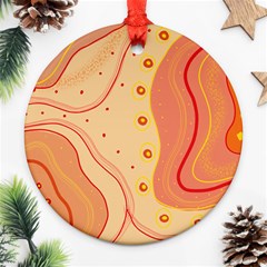 Lines Abstract Colourful Design Ornament (round)