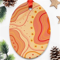 Lines Abstract Colourful Design Ornament (oval)