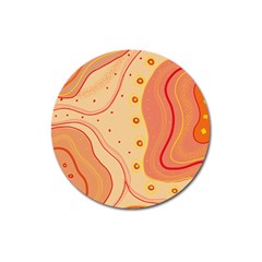 Lines Abstract Colourful Design Magnet 3  (round)