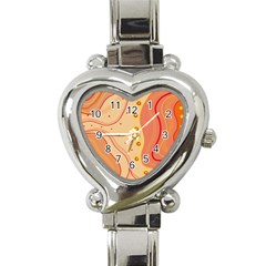 Lines Abstract Colourful Design Heart Italian Charm Watch