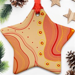 Lines Abstract Colourful Design Star Ornament (two Sides)