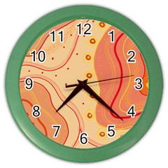 Lines Abstract Colourful Design Color Wall Clock