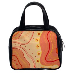 Lines Abstract Colourful Design Classic Handbag (two Sides)