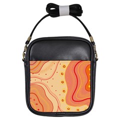 Lines Abstract Colourful Design Girls Sling Bag