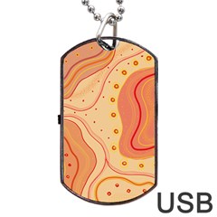 Lines Abstract Colourful Design Dog Tag Usb Flash (two Sides)