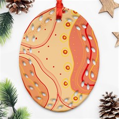 Lines Abstract Colourful Design Ornament (oval Filigree)