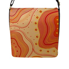 Lines Abstract Colourful Design Flap Closure Messenger Bag (l)