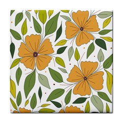 Flower Petal Plant Leaves Tile Coaster