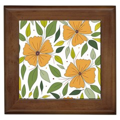 Flower Petal Plant Leaves Framed Tile