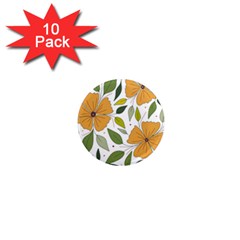 Flower Petal Plant Leaves 1  Mini Magnet (10 Pack) 