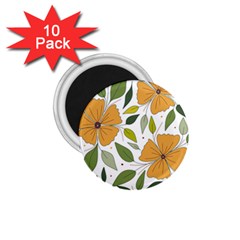 Flower Petal Plant Leaves 1 75  Magnets (10 Pack) 