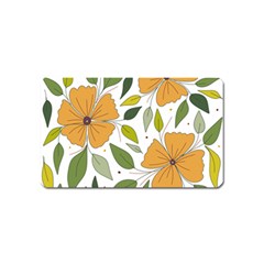 Flower Petal Plant Leaves Magnet (name Card) by Maspions