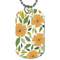 Flower Petal Plant Leaves Dog Tag (two Sides)