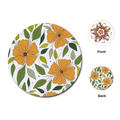 Flower Petal Plant Leaves Playing Cards Single Design (round)