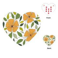 Flower Petal Plant Leaves Playing Cards Single Design (heart)