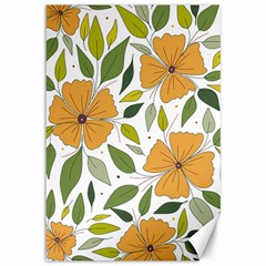 Flower Petal Plant Leaves Canvas 12  X 18  by Maspions