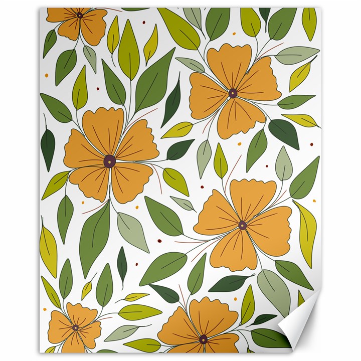 Flower Petal Plant Leaves Canvas 16  x 20 