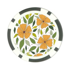 Flower Petal Plant Leaves Poker Chip Card Guard by Maspions