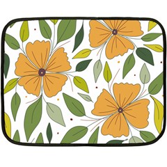 Flower Petal Plant Leaves Fleece Blanket (mini)