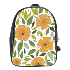 Flower Petal Plant Leaves School Bag (large) by Maspions