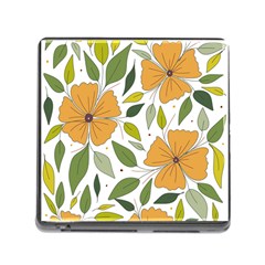 Flower Petal Plant Leaves Memory Card Reader (square 5 Slot)