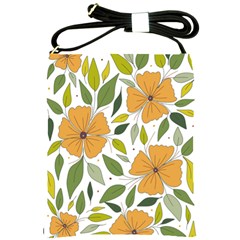 Flower Petal Plant Leaves Shoulder Sling Bag