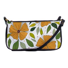 Flower Petal Plant Leaves Shoulder Clutch Bag