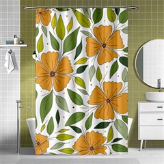 Flower Petal Plant Leaves Shower Curtain 48  X 72  (small) 