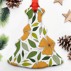 Flower Petal Plant Leaves Christmas Tree Ornament (two Sides)