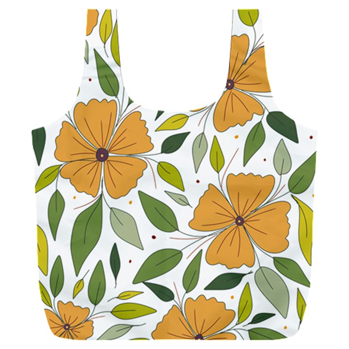 Flower Petal Plant Leaves Full Print Recycle Bag (XXXL)