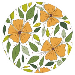 Flower Petal Plant Leaves Round Trivet