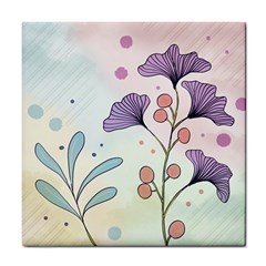 Flower Paint Flora Nature Plant Tile Coaster