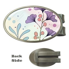 Flower Paint Flora Nature Plant Money Clips (oval) 