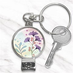 Flower Paint Flora Nature Plant Nail Clippers Key Chain by Maspions