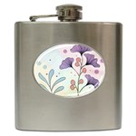 Flower Paint Flora Nature Plant Hip Flask (6 oz) Front