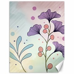 Flower Paint Flora Nature Plant Canvas 12  X 16  by Maspions