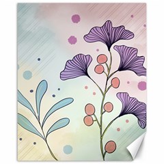 Flower Paint Flora Nature Plant Canvas 16  X 20 