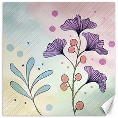 Flower Paint Flora Nature Plant Canvas 20  X 20 