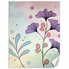 Flower Paint Flora Nature Plant Canvas 18  X 24 