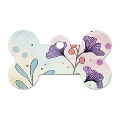 Flower Paint Flora Nature Plant Dog Tag Bone (one Side)