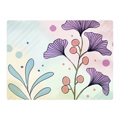 Flower Paint Flora Nature Plant Two Sides Premium Plush Fleece Blanket (mini)