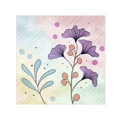 Flower Paint Flora Nature Plant Square Satin Scarf (30  X 30 ) by Maspions