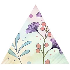 Flower Paint Flora Nature Plant Wooden Puzzle Triangle