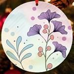 Flower Paint Flora Nature Plant UV Print Acrylic Ornament Round Front