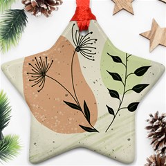 Flora Floral Flower Nature Plant Doodle Ornament (star)