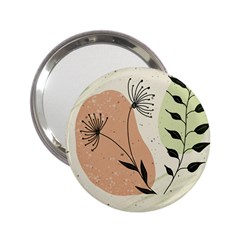 Flora Floral Flower Nature Plant Doodle 2 25  Handbag Mirrors