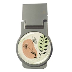 Flora Floral Flower Nature Plant Doodle Money Clips (round) 