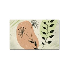 Flora Floral Flower Nature Plant Doodle Sticker (rectangular)