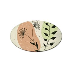 Flora Floral Flower Nature Plant Doodle Sticker Oval (10 Pack)