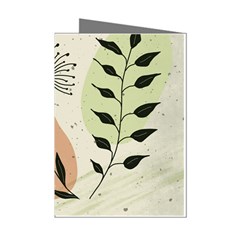 Flora Floral Flower Nature Plant Doodle Mini Greeting Cards (pkg Of 8)